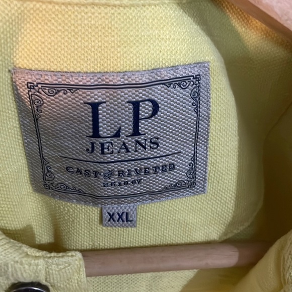 🔴🔴 Louis Philippe jeans Men’s yellow polo neck t shirt - Picture 3 of 4